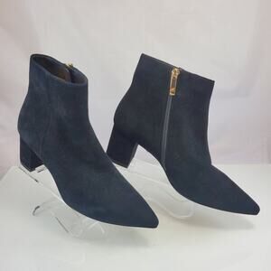 NEW$445 L'AGENCE Jeanne 85MM Black Suede Leather Ankle Boots Sz 9